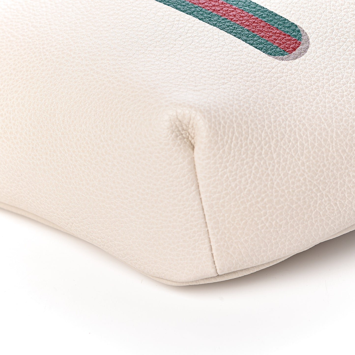 Grained Calfskin Logo Belt Bag White