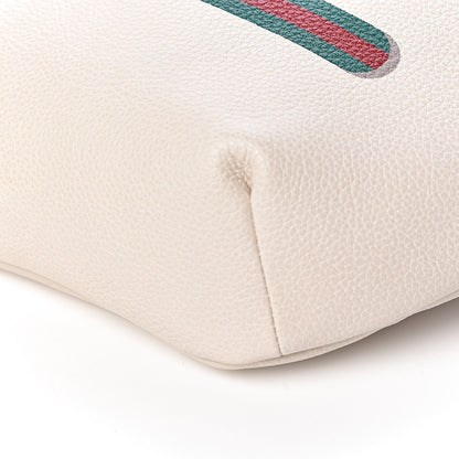 Gucci Grained Calfskin Logo Belt Bag White 10 of 11