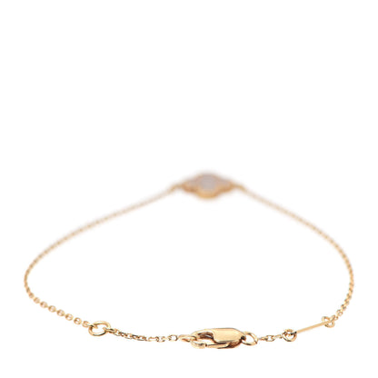 Van Cleef & Arpels 18K Yellow Gold Mother of Pearl Sweet Alhambra Bracelet 3 of 6