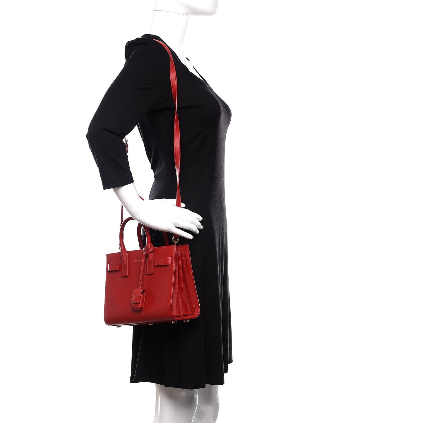 Calfskin Nano Sac De Jour Lipstick Red