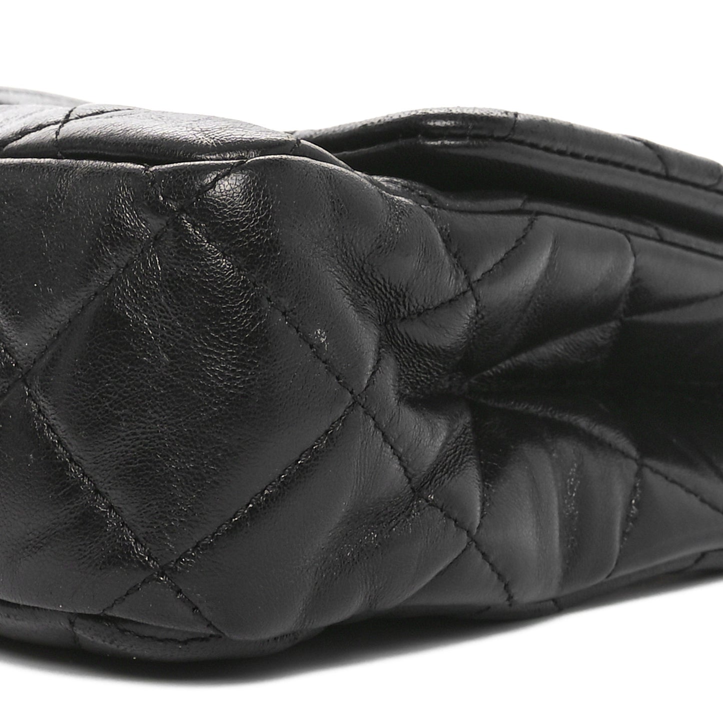 Lambskin Quilted Fancy Jewel Flap Black
