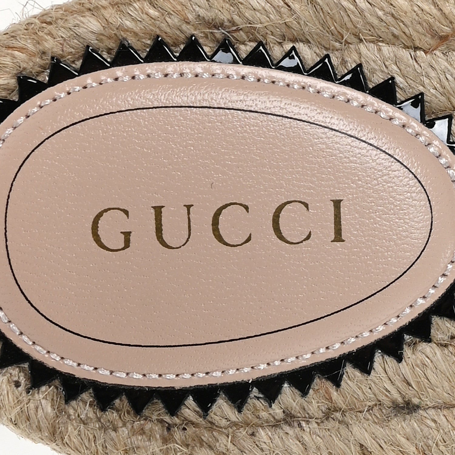 Gucci Denim Crystals GG Monogram Espadrille 20mm Slide Sandals 39