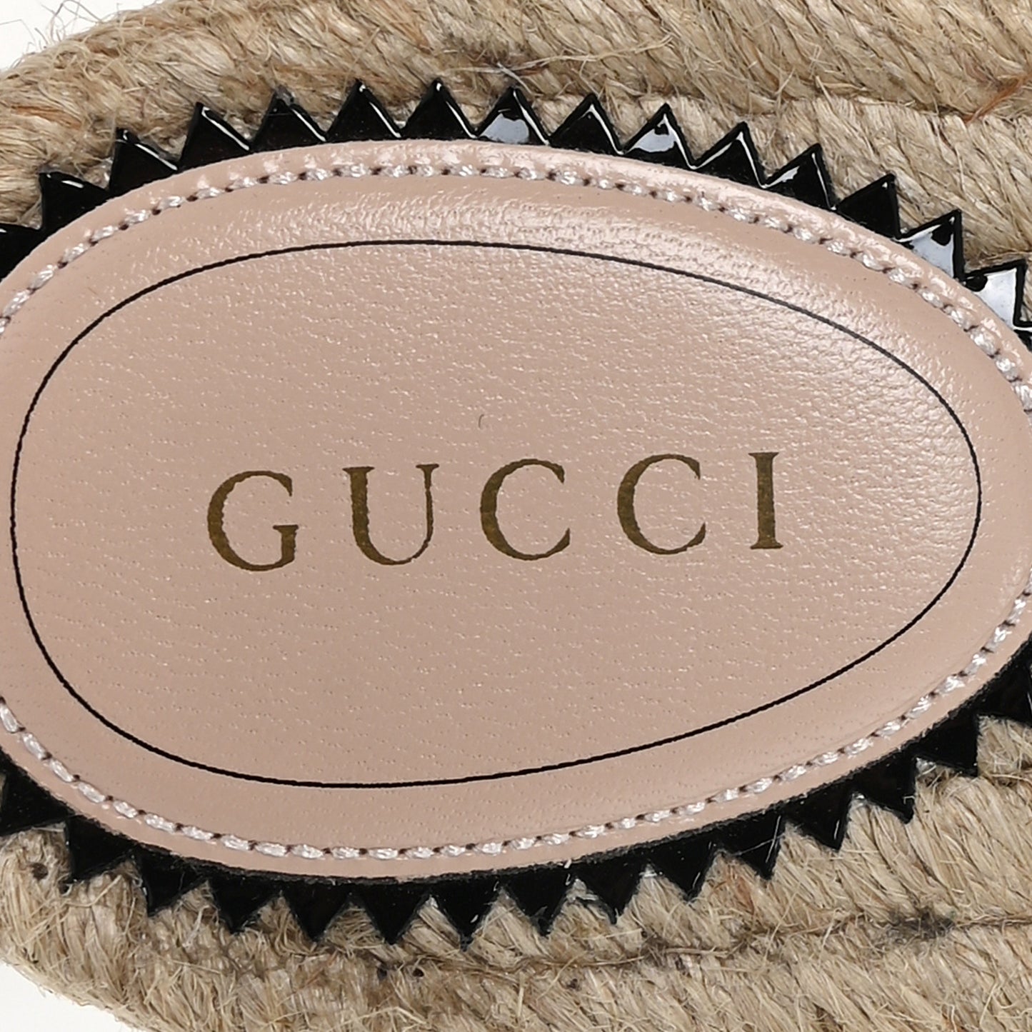Denim Crystals GG Monogram Espadrille 20mm Slide Sandals 39 Denim