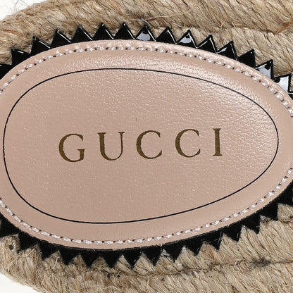 Gucci Denim Crystals GG Monogram Espadrille 20mm Slide Sandals 39 Denim 8 of 10