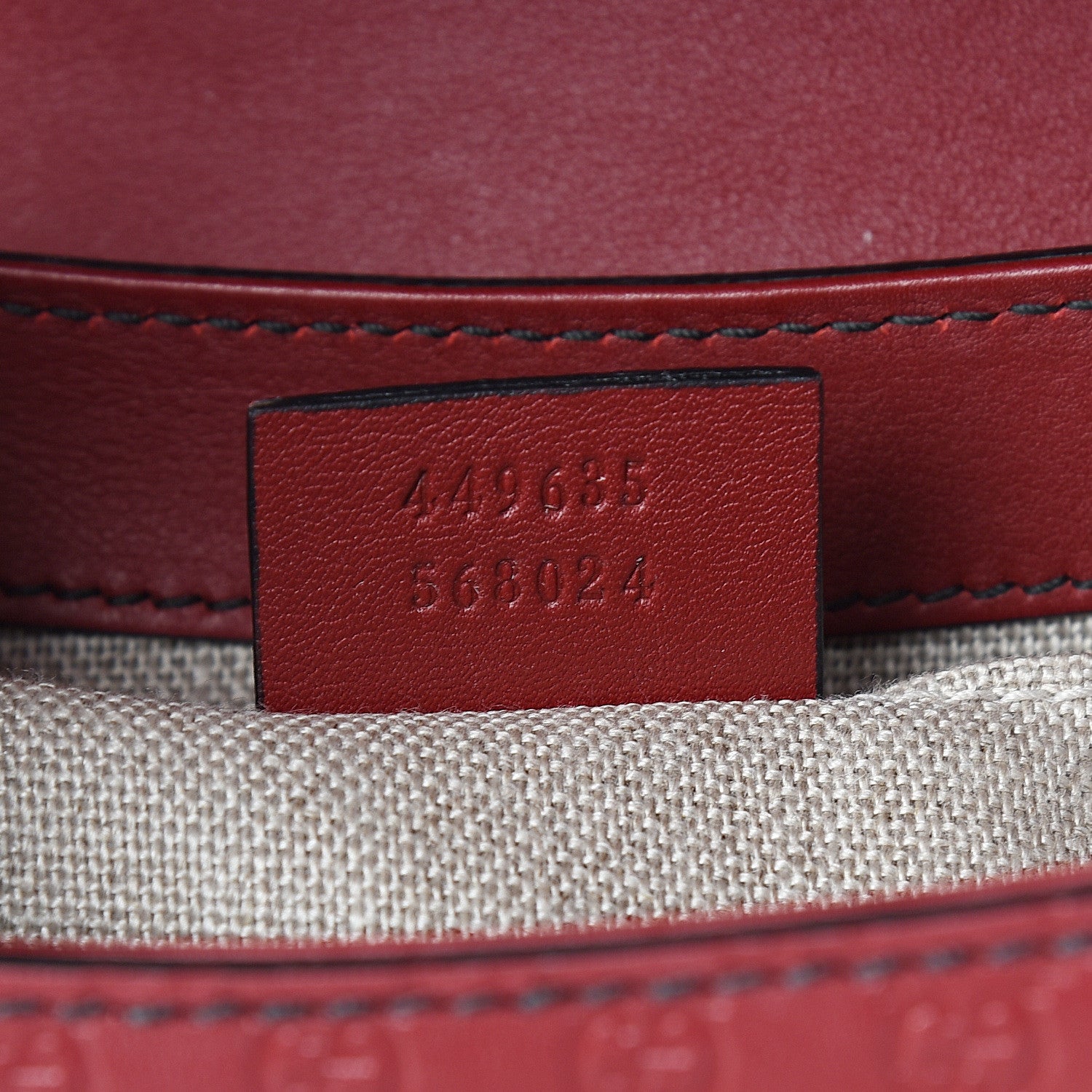 Gucci Microguccissima Medium Emily Chain Shoulder Bag Red 6 of 9