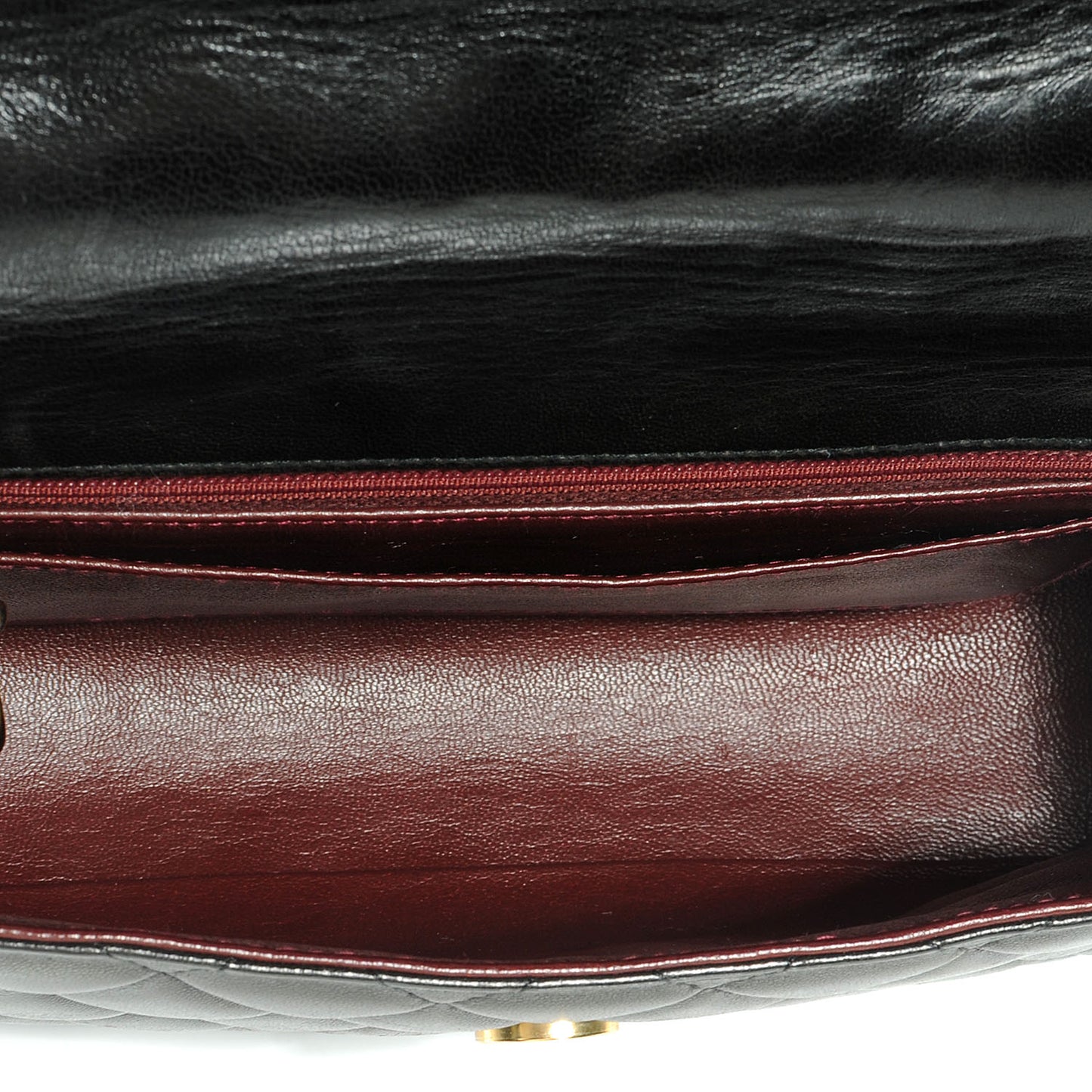 Lambskin Quilted CC Flap Shoulder Bag Black