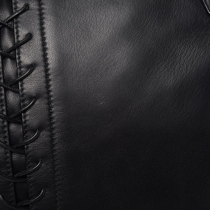 Alexander McQueen Lambskin Lace Up De Manta Tote Black 11 of 11