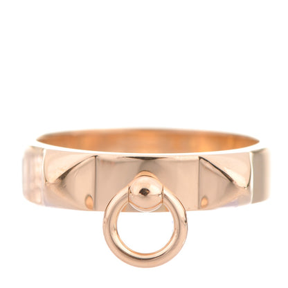 Hermes 18K Rose Gold PM Collier De Chien Ring 56 7.5 1 of 4