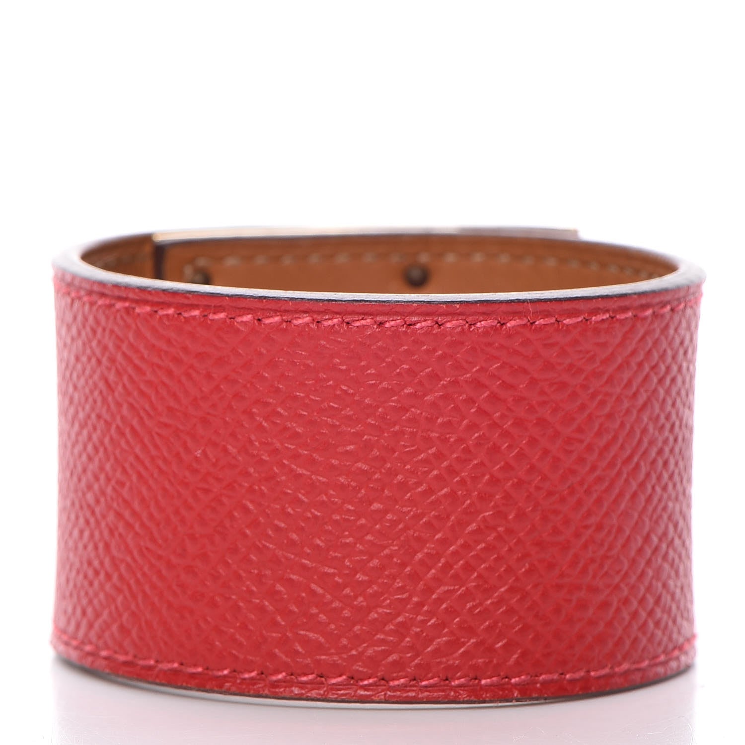 Hermes Epsom Kelly Dog Bracelet Rouge Casaque 3 of 6
