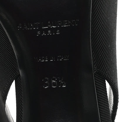 Saint Laurent Grosgrain Penelope Zoe 105 Slingback Pump 36.5 Black 7 of 10
