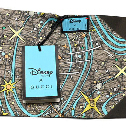 Gucci X DISNEY Silk Twill Donaldino Neck Bow Scarf Beige Sky Blue 2 of 4