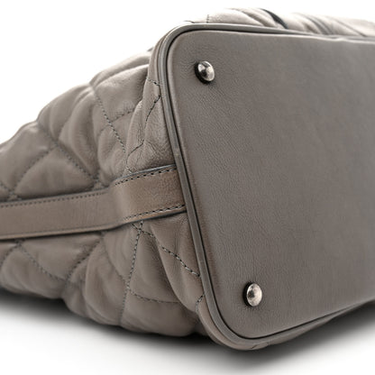 Chanel Calfskin Quilted Casual Riviera Tote Grey 10 of 13