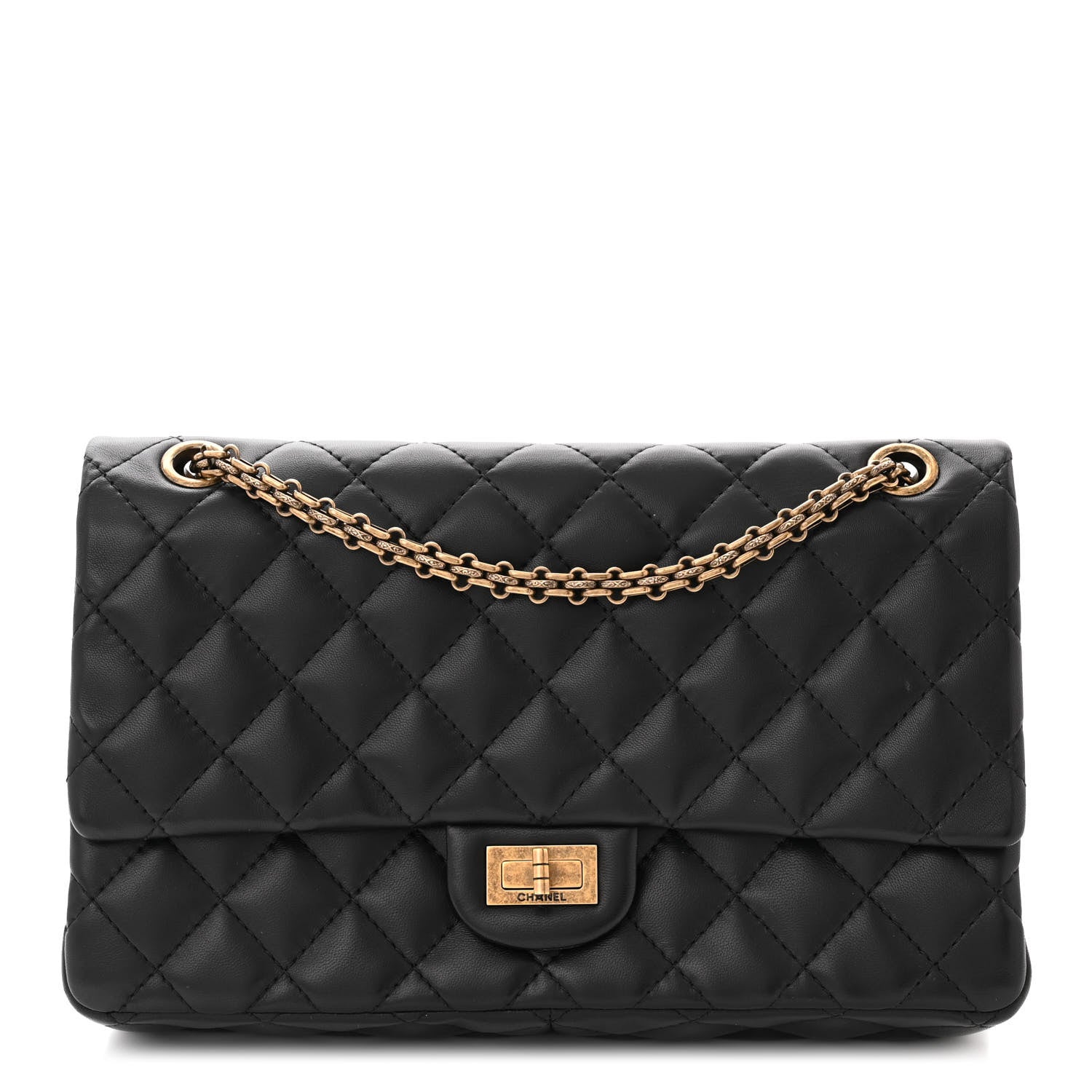 Chanel Lambskin Quilted 2.55 Reissue 226 Flap Black 1 of 12