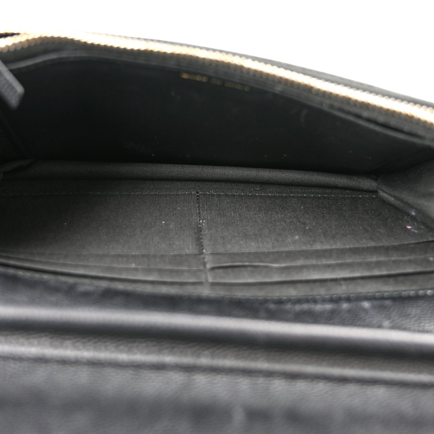Caviar Quilted Golden Class Wallet On Chain WOC Black