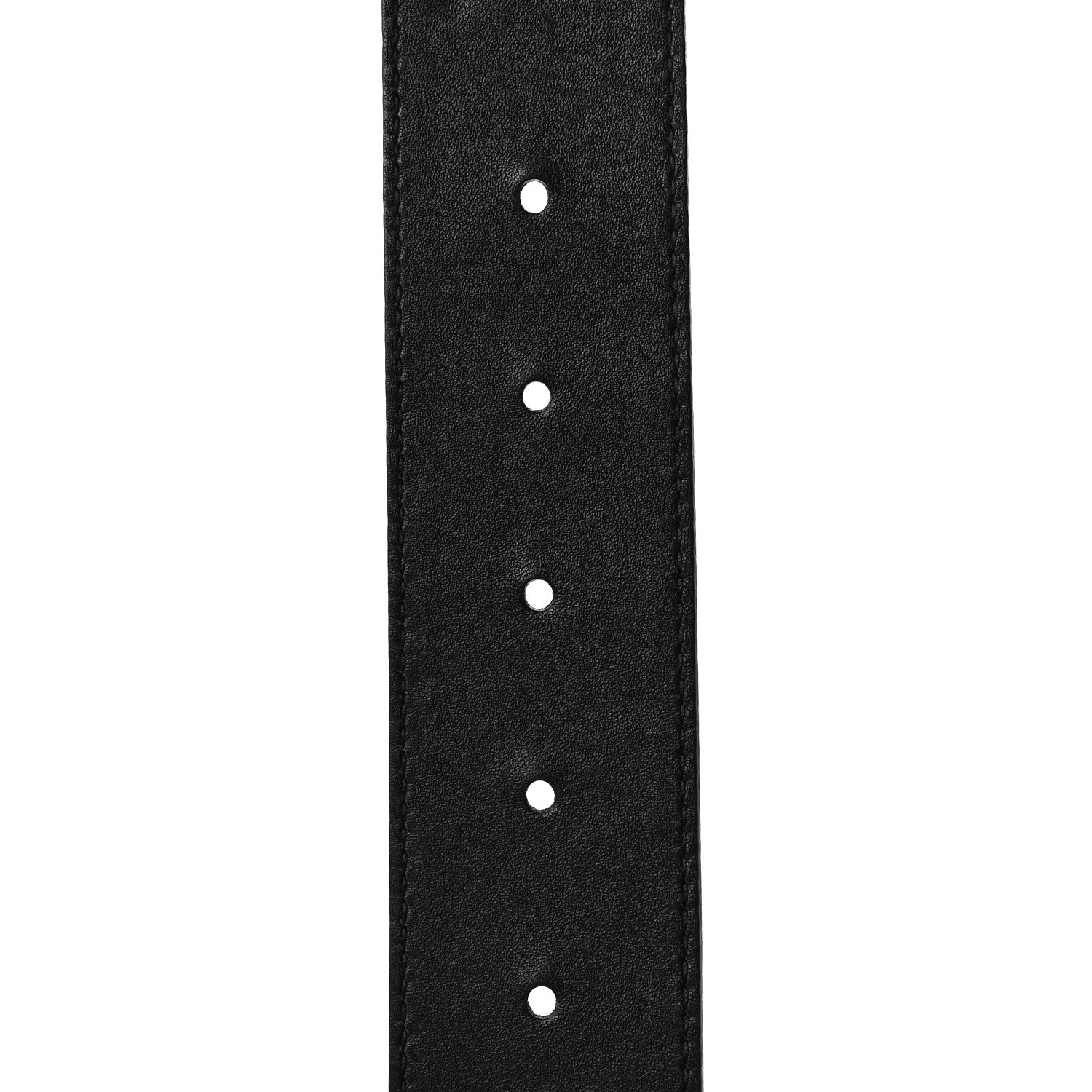 Gucci Textured Dollar Calfskin Nickel Double G 40mm Belt 70 28 Black 5 of 6