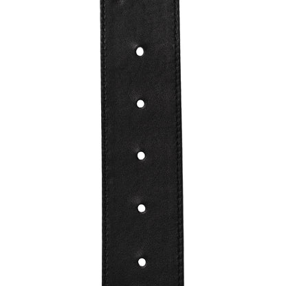 Gucci Textured Dollar Calfskin Nickel Double G 40mm Belt 70 28 Black 5 of 6