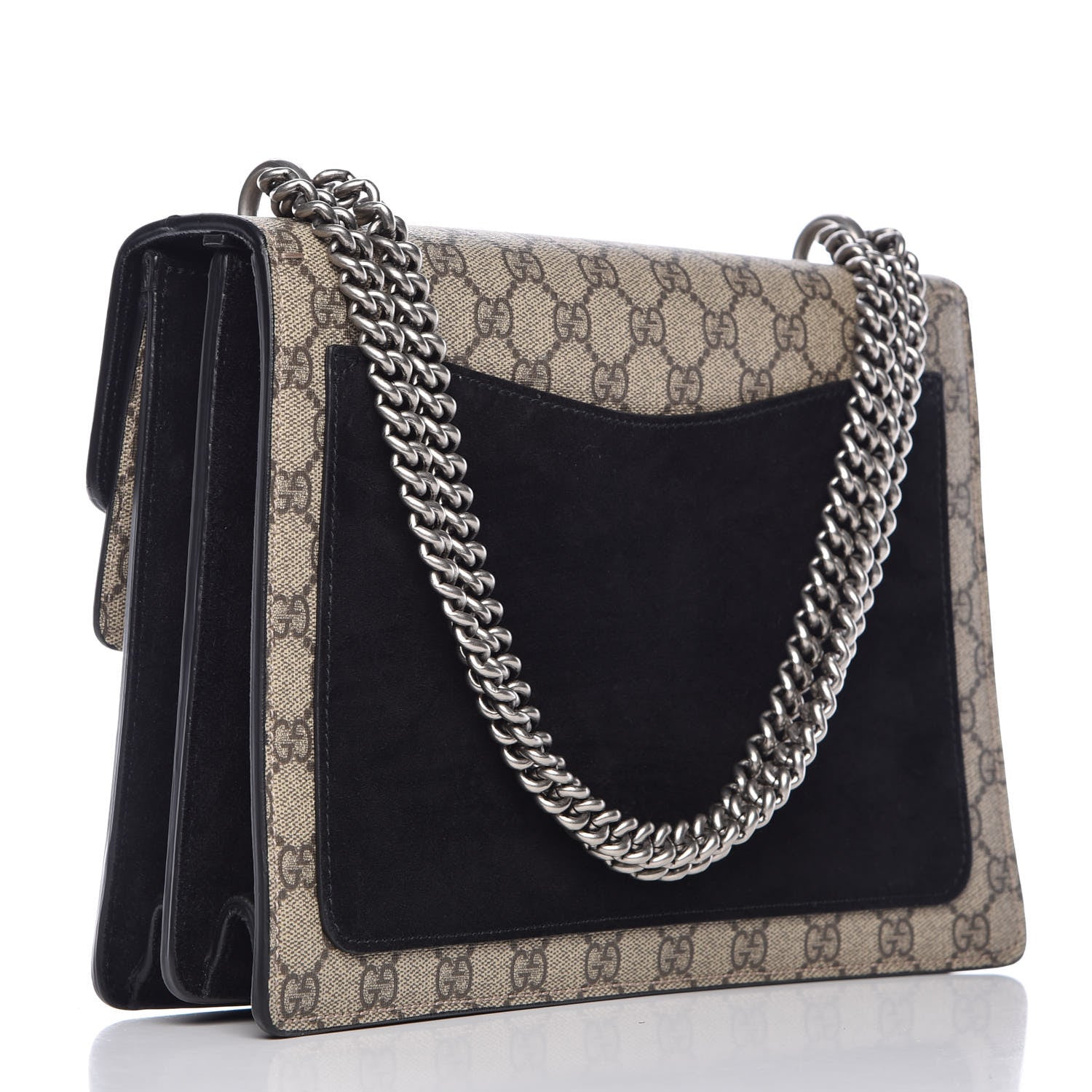 Gucci GG Supreme Monogram Medium Dionysus Shoulder Bag Black 2 of 7