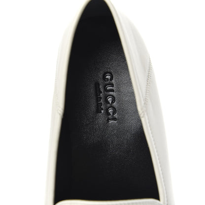 Gucci Lambskin Womens Brixton Horsebit Loafers 36 Mystic White 6 of 11