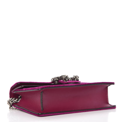 Gucci Velvet Super Mini Dionysus Shoulder Bag Fuchsia Violet Cyclamen 4 of 6