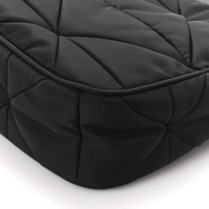 Prada Re-Nylon Triangle Padded Patchwork Shoulder Bag Black 11 of 11