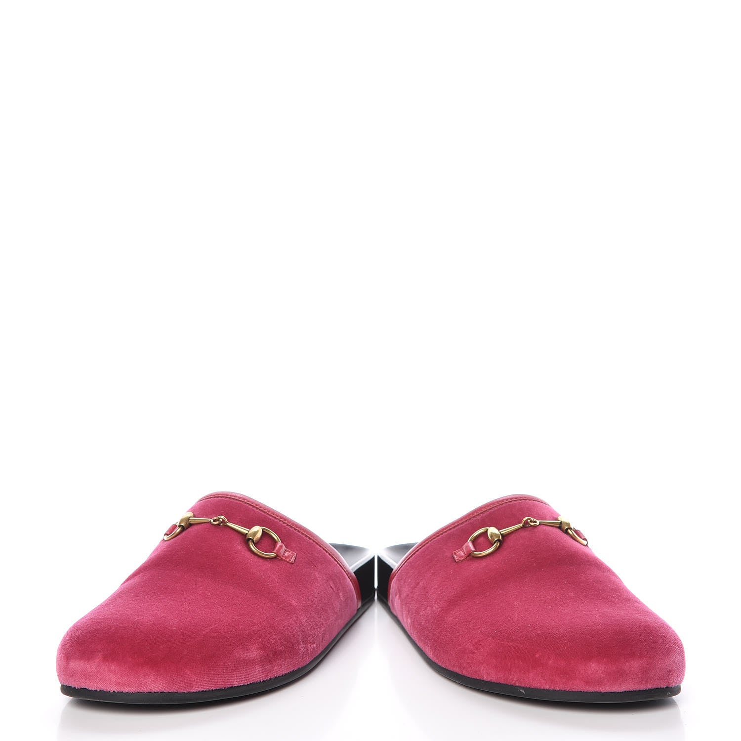 Gucci Softy Velvet Malaga Kid Womens Horsebit River Slippers 37 Light Raspberry Rose 6 of 11