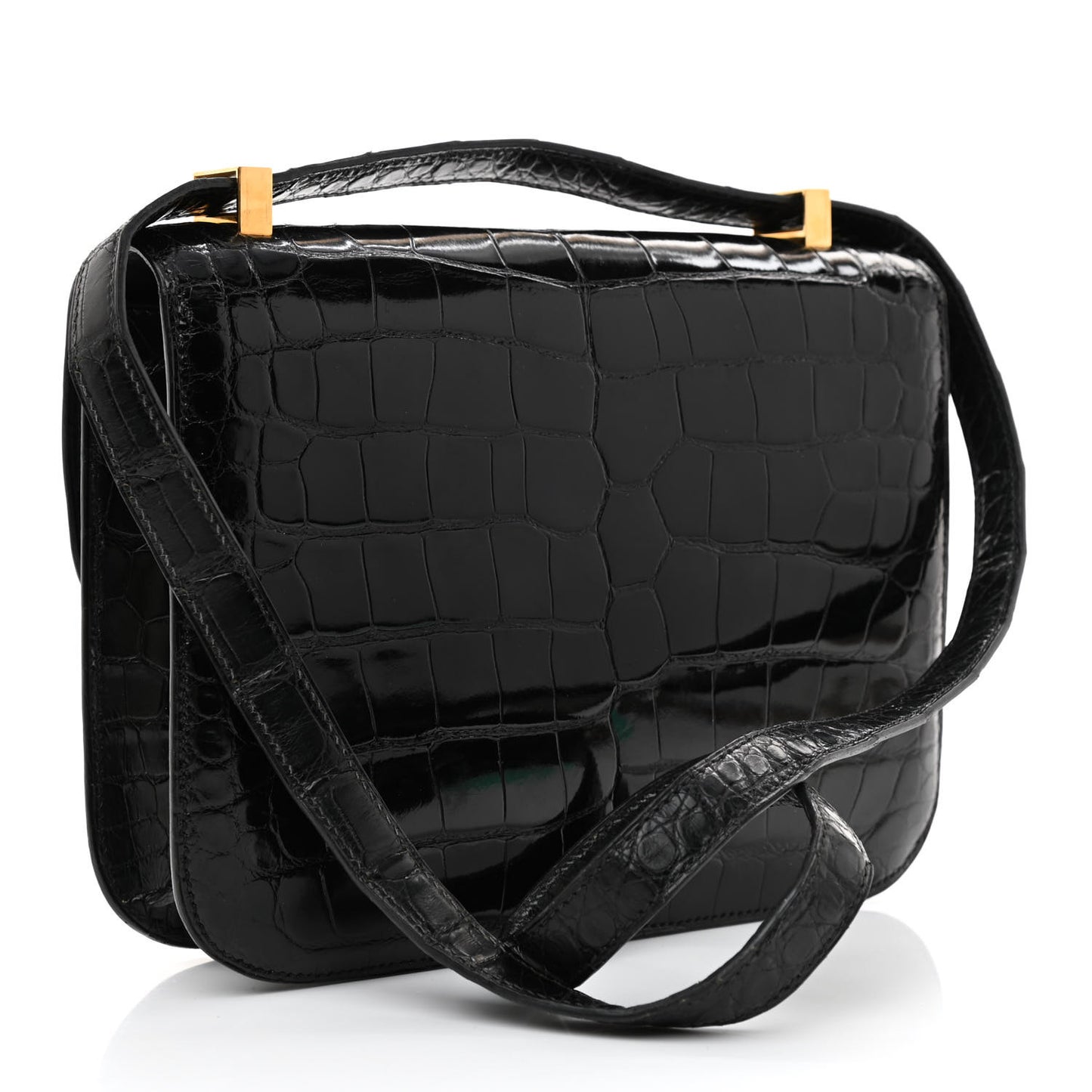 Shiny Alligator Constance 23 Black