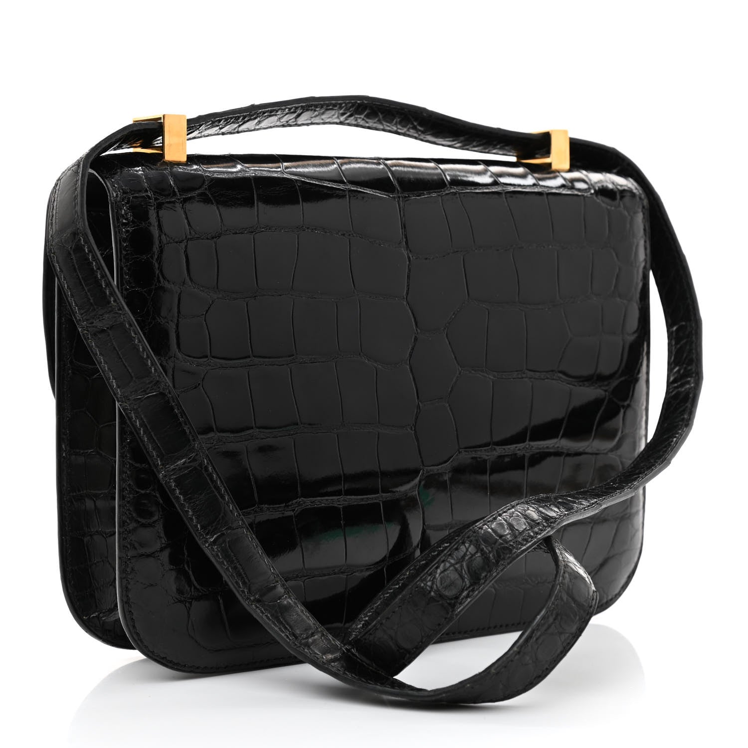 Hermes Shiny Alligator Constance 23 Black 3 of 9