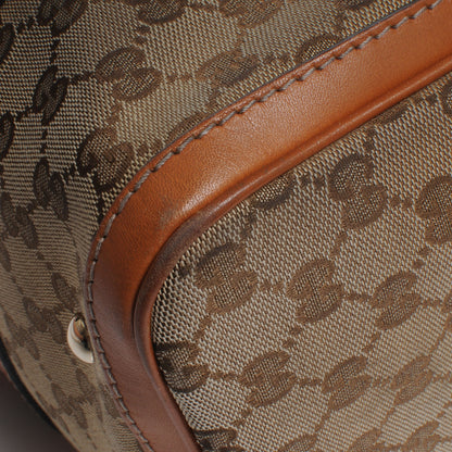 Gucci Monogram Vintage Web Medium Boston Tan 9 of 11