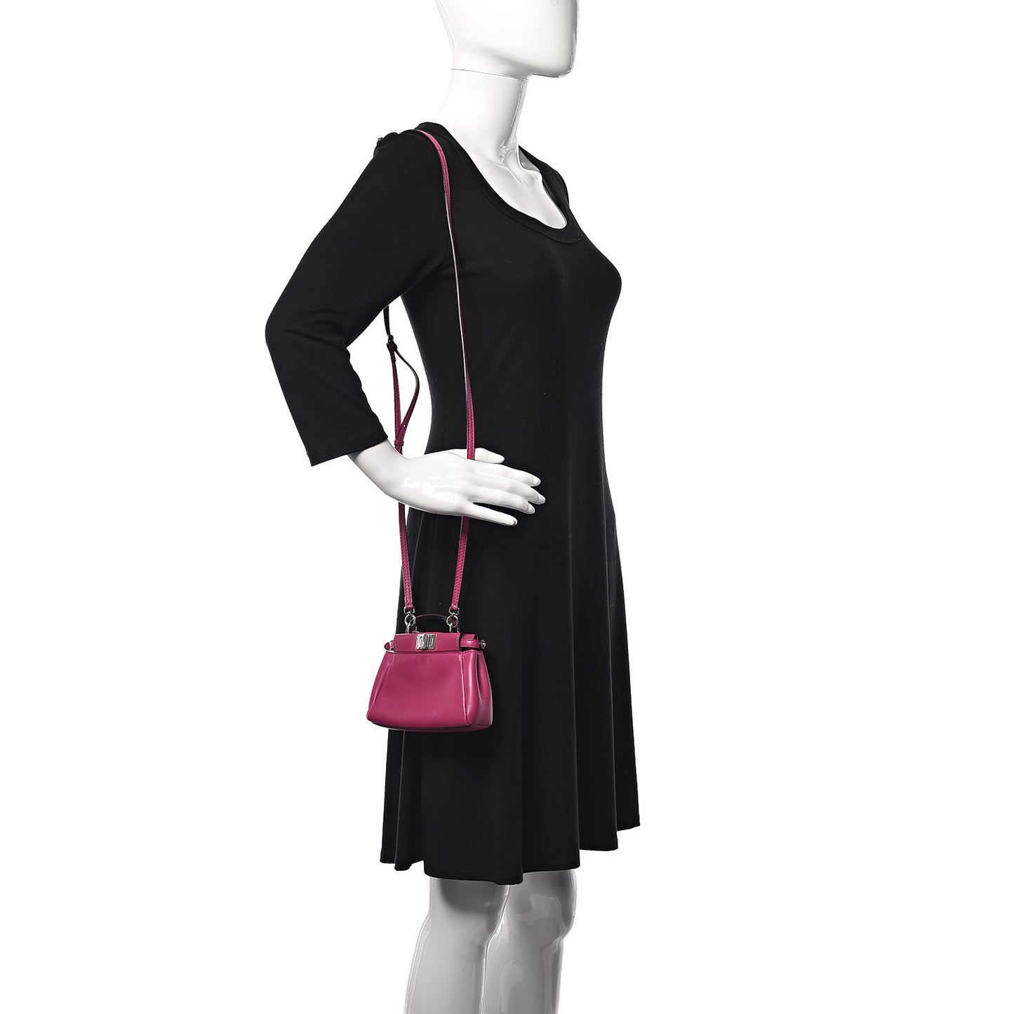 Nappa Micro Peekaboo Iconic Satchel Magenta