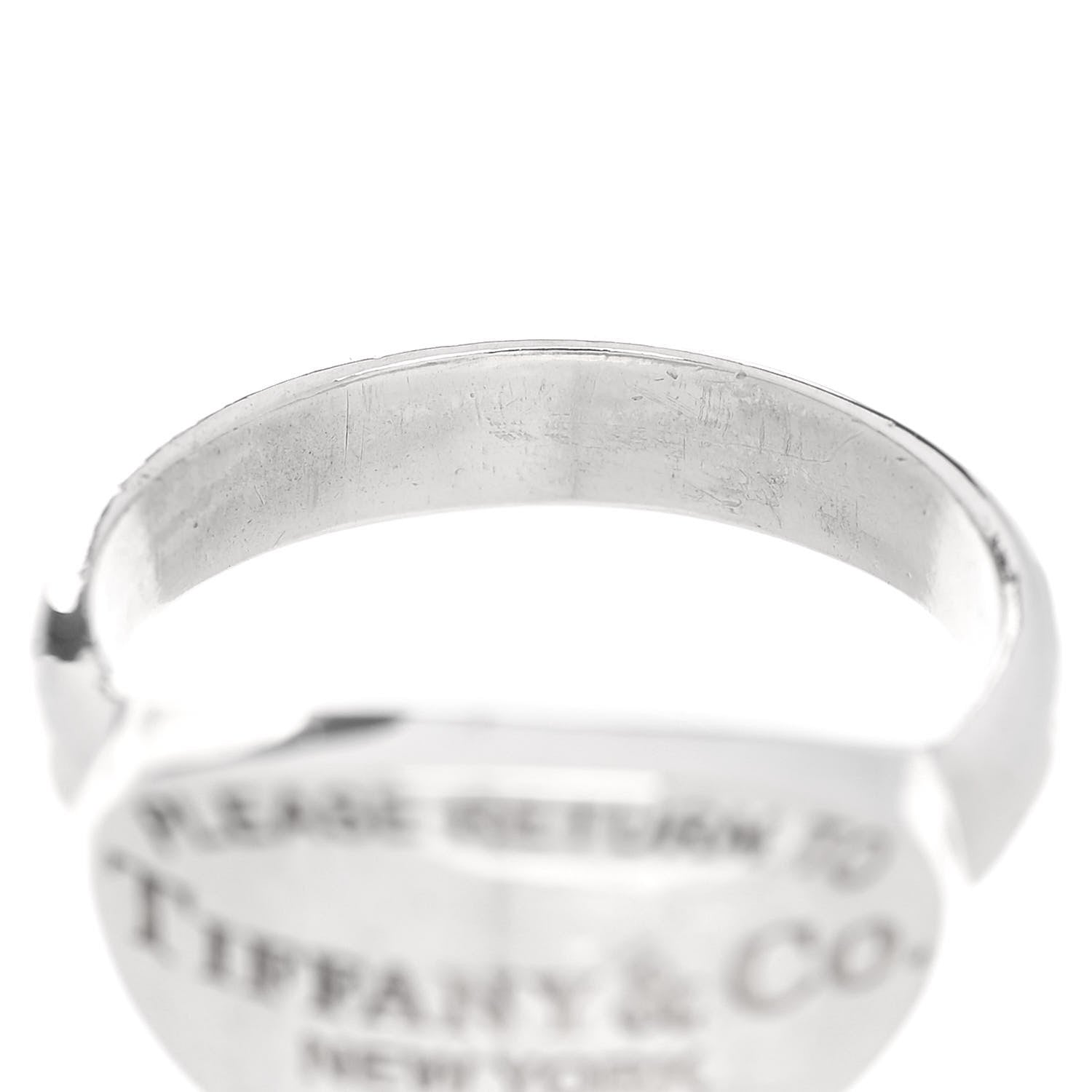 Tiffany Sterling Silver Return to Tiffany Oval Ring 47 4 5 of 6