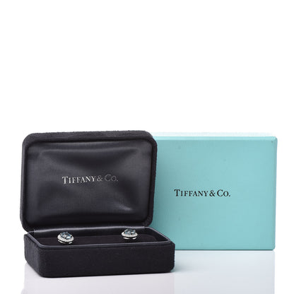 Tiffany Platinum Diamond Aquamarine Soleste Earrings 5 of 5