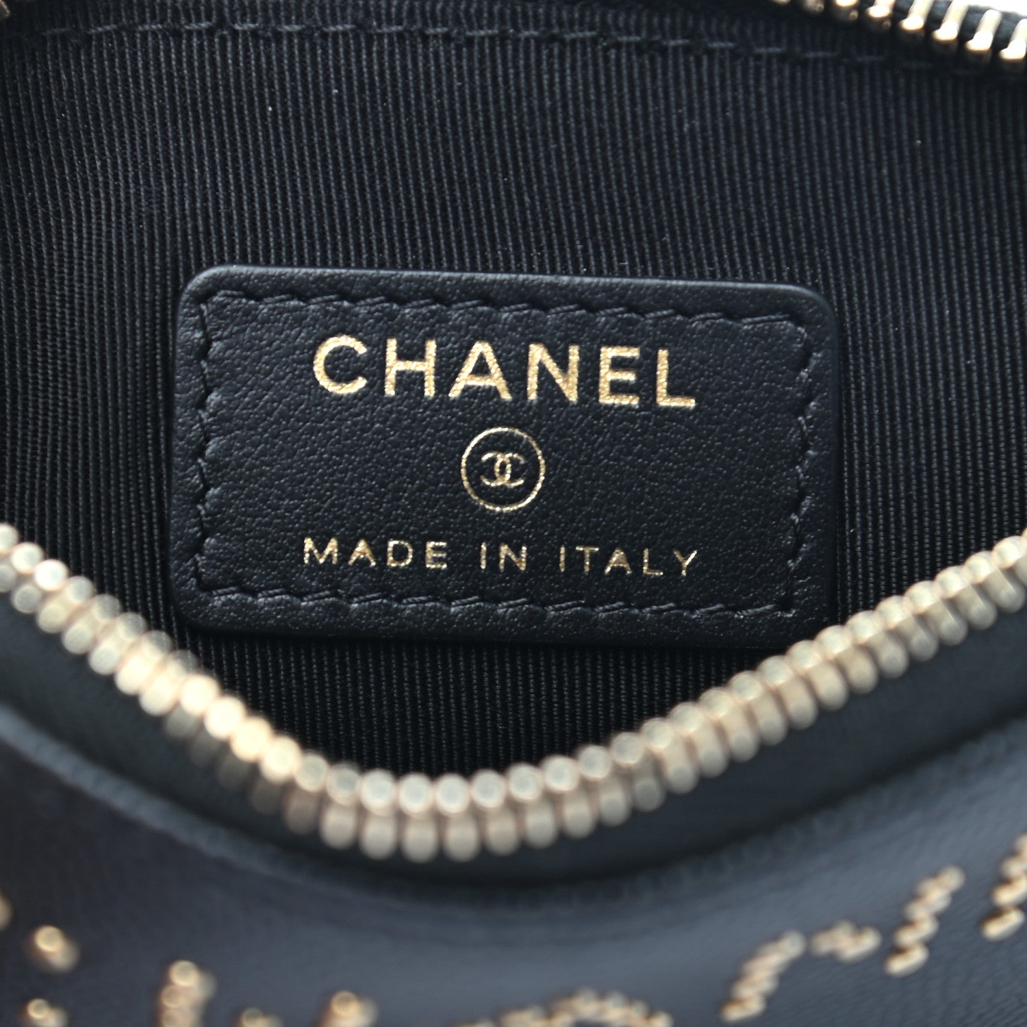Chanel Caviar Studded Deauville Cosmetic Pouch Black 12 of 14