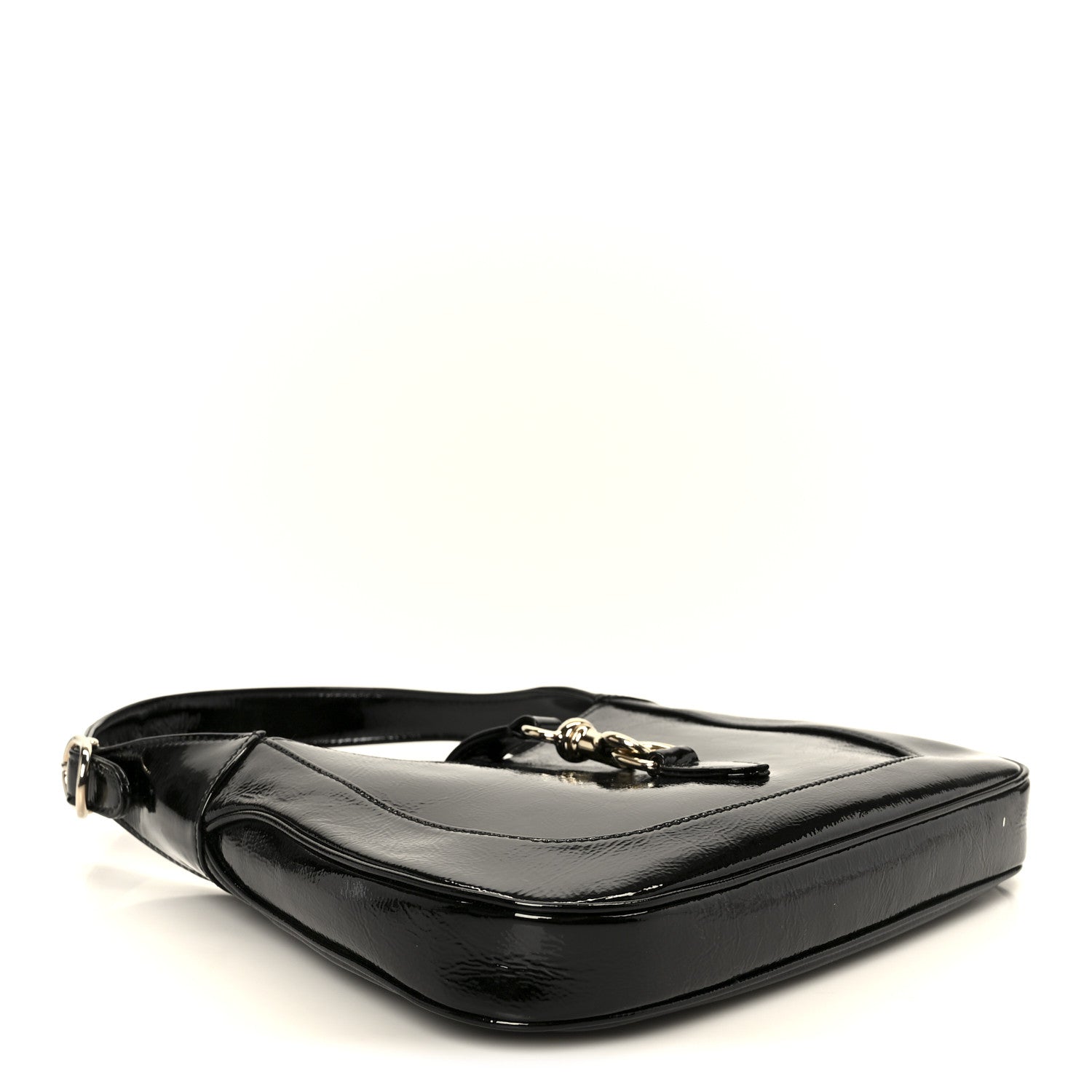 Gucci Patent Calfskin Small Jackie Shoulder Bag Black 4 of 10