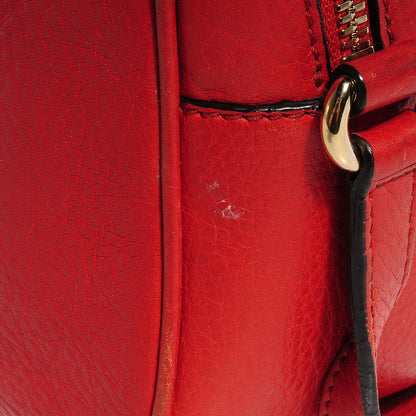 Gucci Pebbled Calfskin Small Soho Disco Bag Vibrant Red 5 of 10