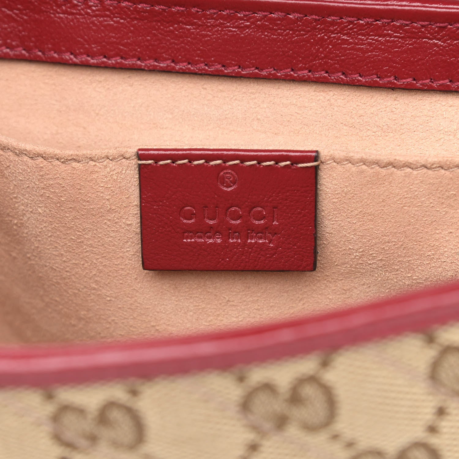 Gucci Monogram Azalea Calfskin Matelasse Diagonal Mini GG Marmont Shoulder Bag Beige Ebony New Cherry Red 6 of 10