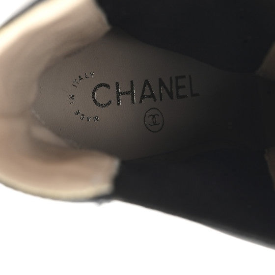 Chanel Calfskin Interlocking CC Calf Boots 38.5 Black 9 of 10