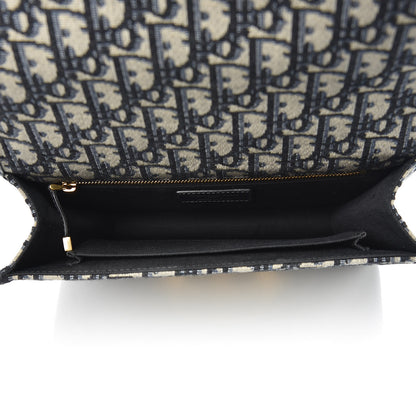 Christian Dior Oblique 30 Montaigne Flap Bag Blue 7 of 11