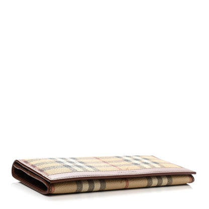 Burberry Haymarket Check Continental Wallet Brown 4 of 7