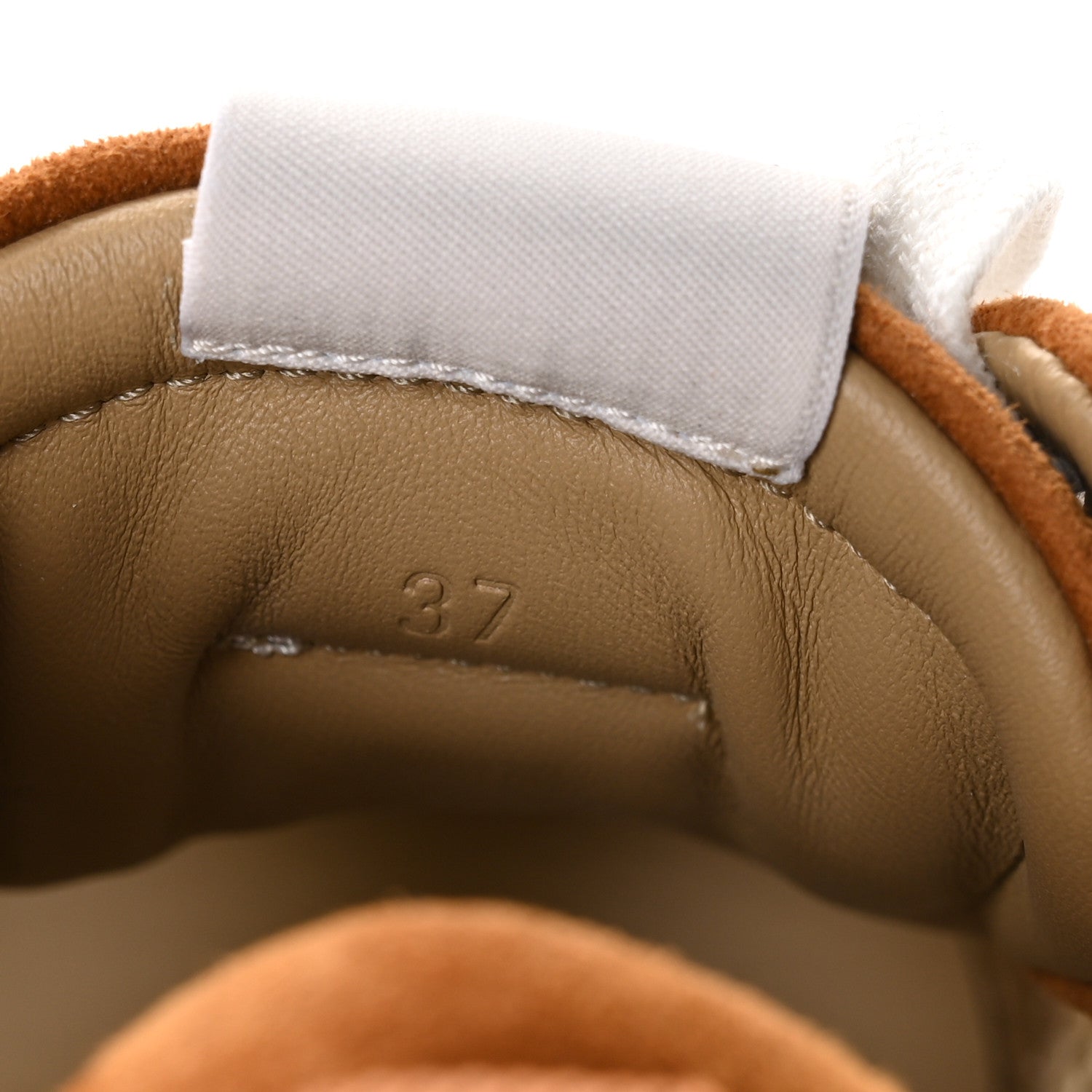 Hermes Crochet Knit Suede Goatskin Jet Sneakers 37 Beige Lin