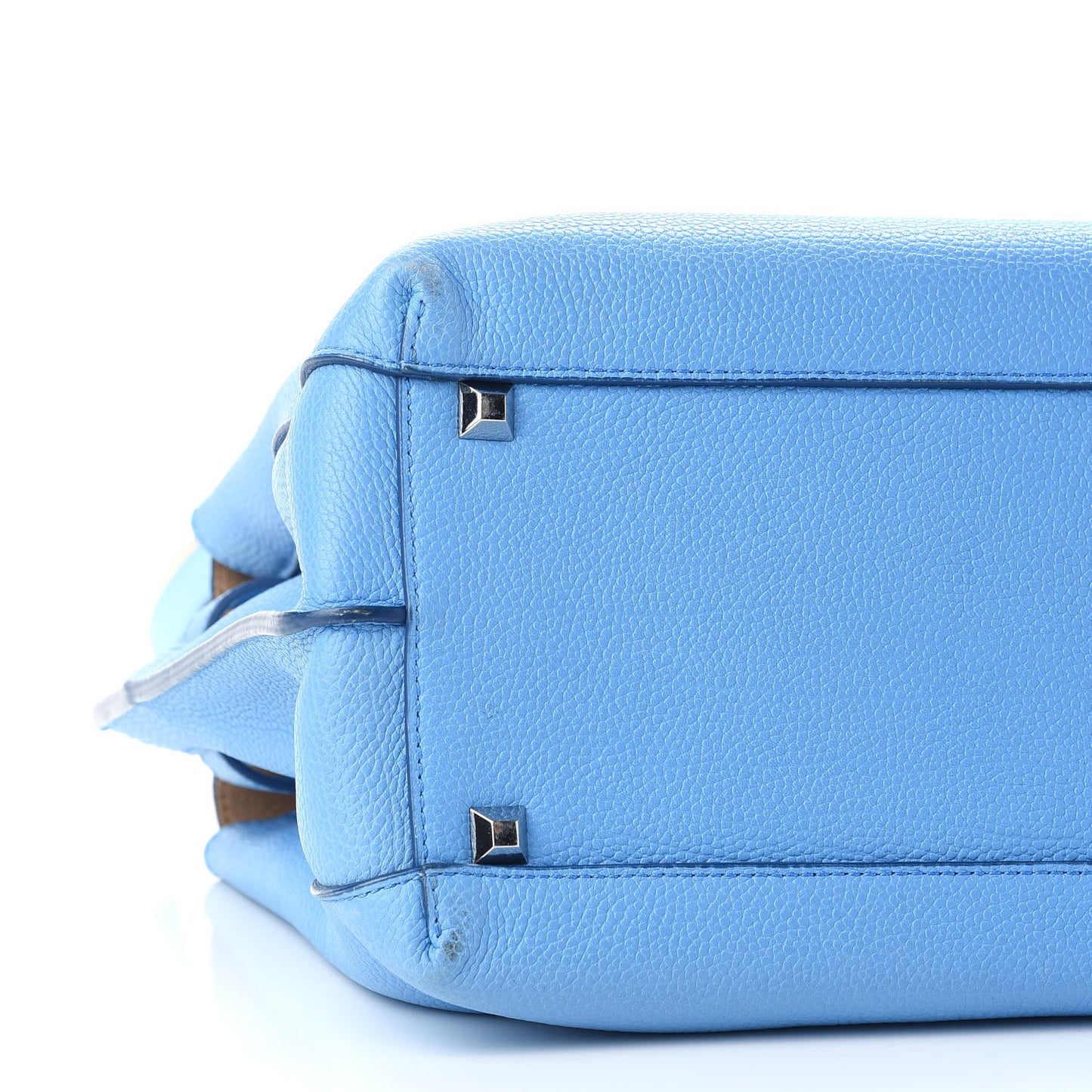 Grained Calfskin Medium Milla Tote Tile Blue