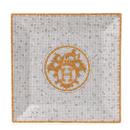 Hermes Porcelain Mosaique au 24 Square Plate 1 of 8