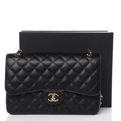 Chanel Caviar Quilted Jumbo Double Flap Black 11 of 11