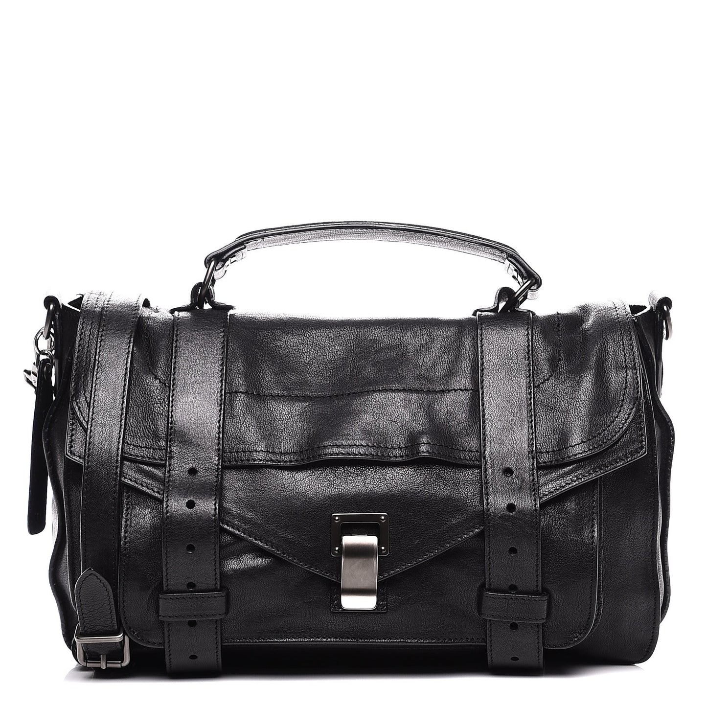 Lambskin Medium PS1 Satchel Black