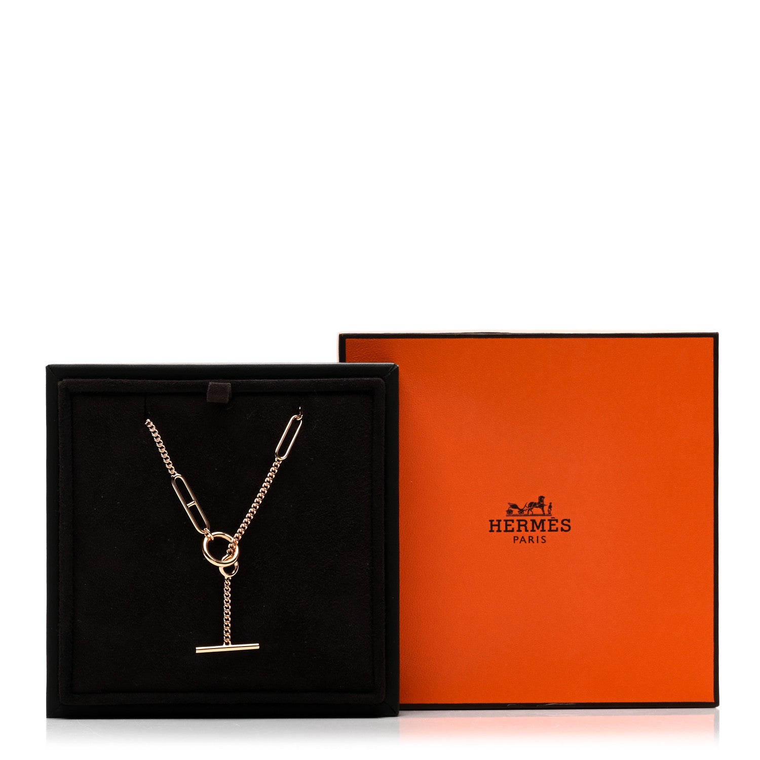 Hermes 18K Rose Gold Echappee Necklace ST 5 of 5
