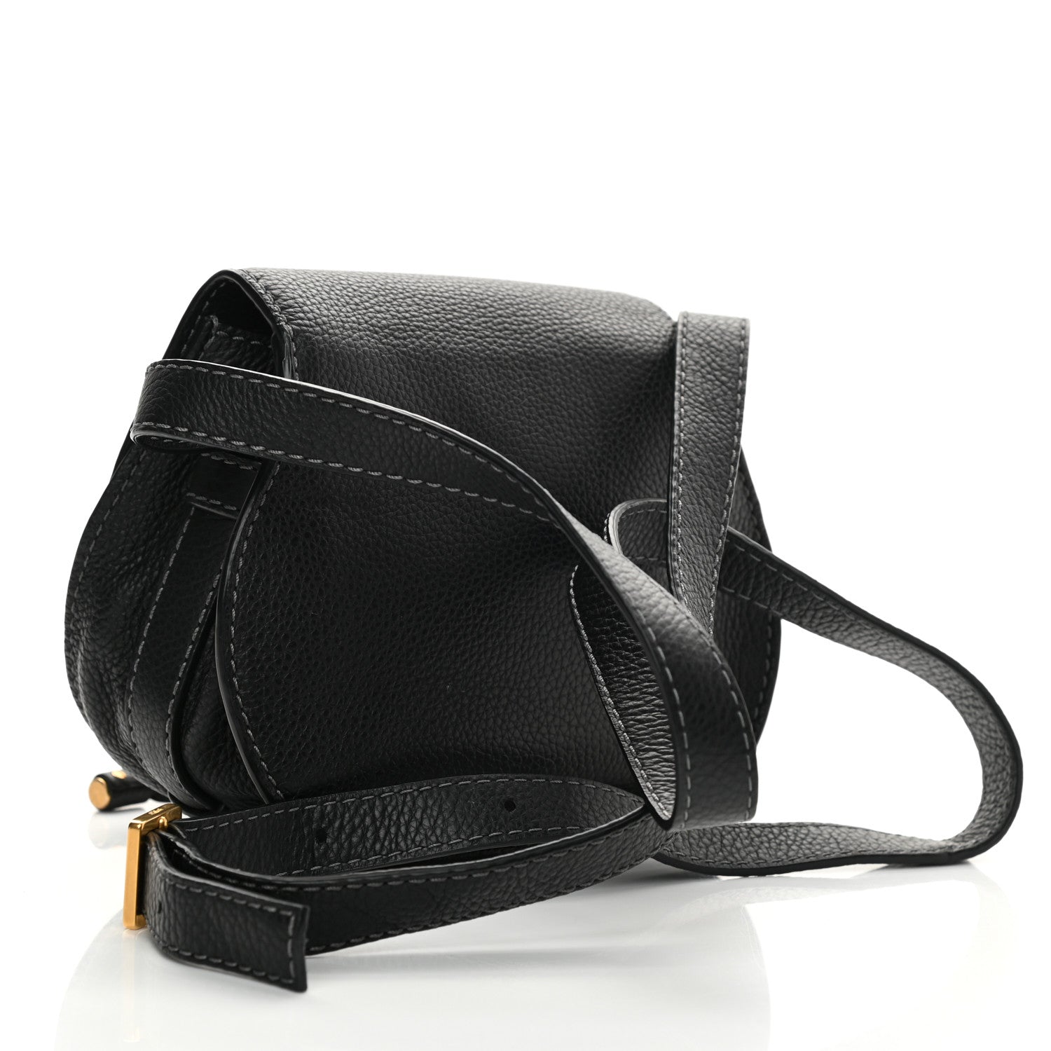 Chloe Calfskin Mini Marcie Round Crossbody Bag Black 3 of 13