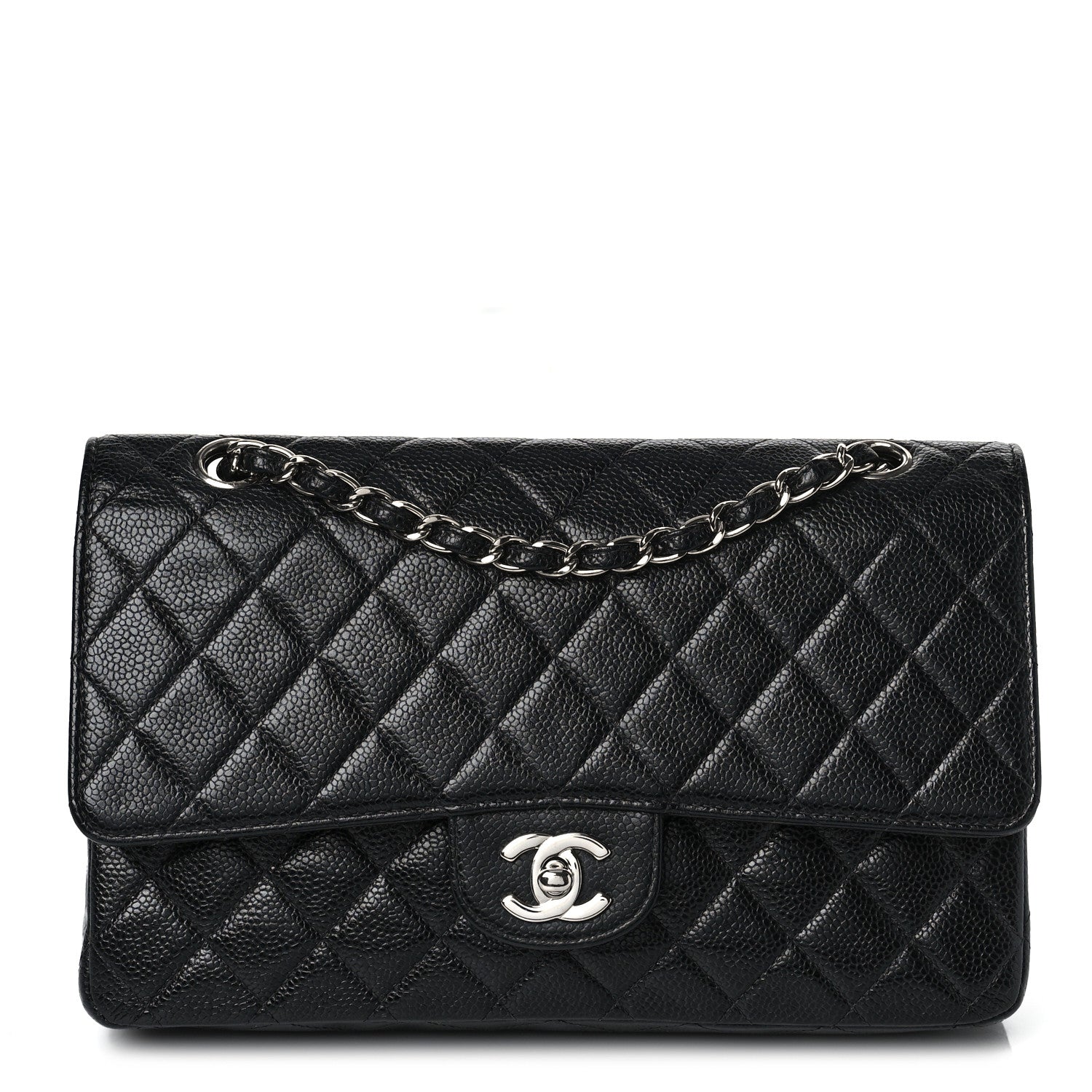 Chanel Caviar Quilted Medium Double Flap Black 1 of 9