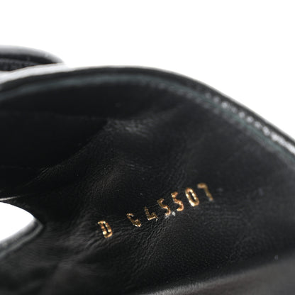 Chanel Lambskin Quilted Velcro Dad Chain CC Slide Sandals 39.5 Black 9 of 10