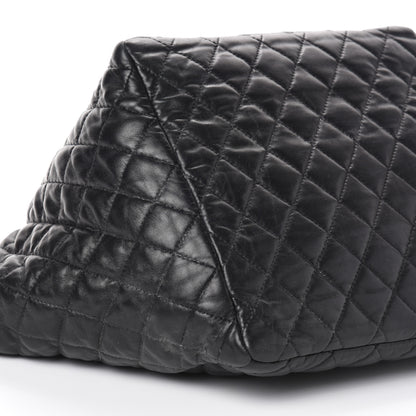 Chanel Lambskin Quilted Week End on Mars Tote Black 9 of 10