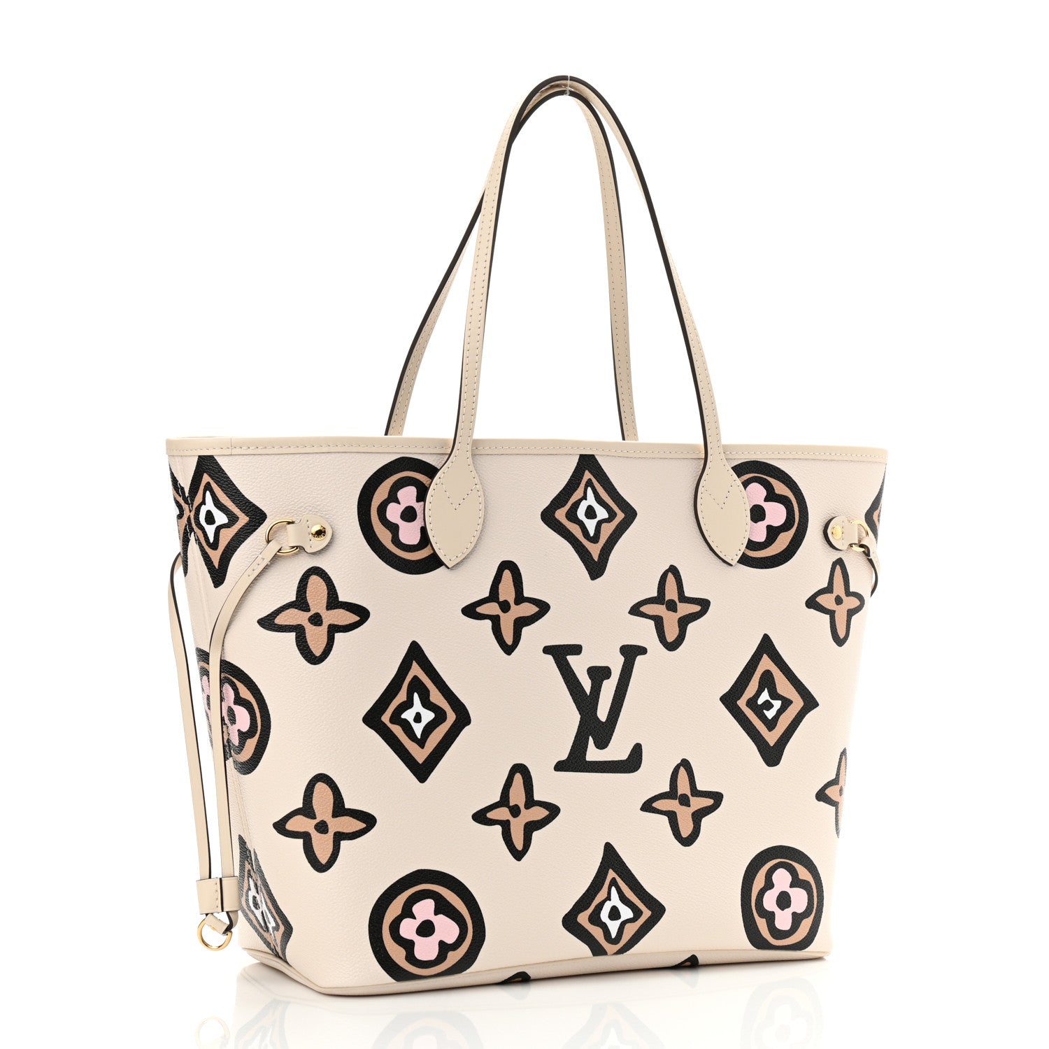 Louis Vuitton Monogram Giant Wild At Heart Neverfull MM Creme 4 of 10