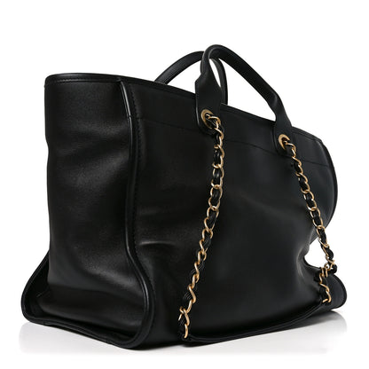 Chanel Calfskin Medium Deauville Tote Black Multicolor 3 of 10